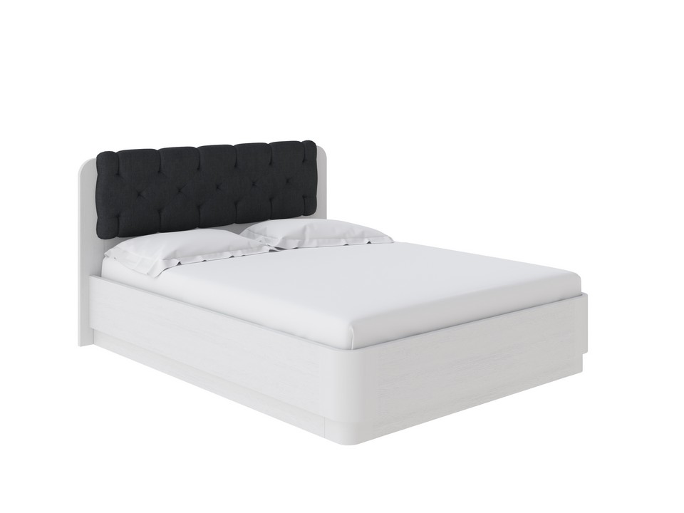 Кровать Wood Home 1 с подъемным механизмом 200x190 (Белая эмаль (сосна) с брашированием/Тетра Графит): купить, цена, отзывы — Орматек Йошкар-Ола